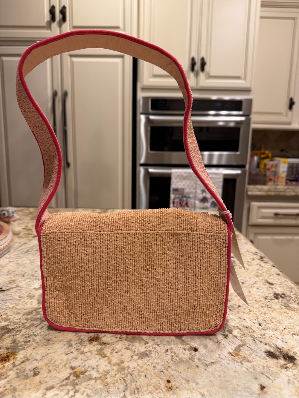 Sardines Beaded Pink Shoulder Bag - Picture 8 of 14
